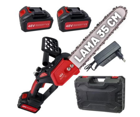 48V 10Ah Set Foarfeca si Mini Drujba cu 4 acumulatori  , Fierastrau  electric 300mm + Foarfeca gradina cu acumulator 27mm diametru Campion PROFESSIONAL [2]