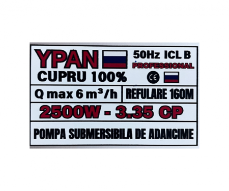 * FURTUN CADOU * POMPA SUBMERSIBILA 6000L/ORA 2500W 160M REFULARE CABLU 20 METRI URAL Professional + Furtun 50 Metri silicon [4]