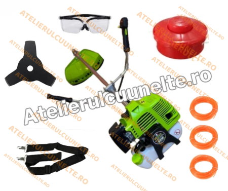 Motocoase pe Benzina - *ACCESORII 9.8CP ITALY * Motocoasa pe benzina FRESCO Italian Tech, Motocosasa Trimmer ACCESORII INCLUSE