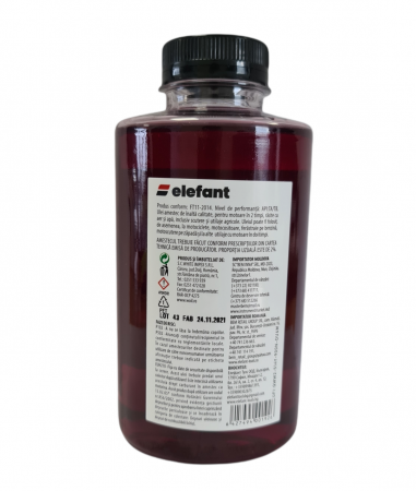 0.5L Ulei rosu amestec pentru motoare 2T 30ml/l  Elefant [1]