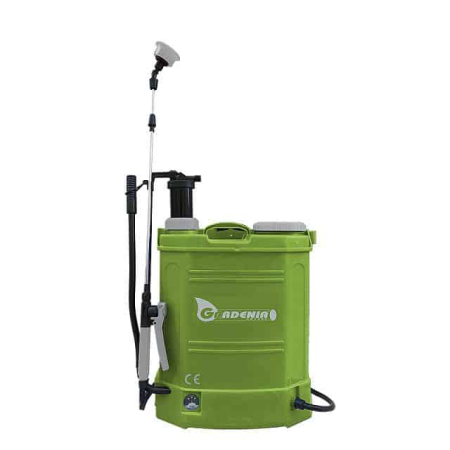 Pompe - Pompa de Stropit Electrica pe Baterie cu Acumulator CMP1760, 16L, 12V, Presiune 2-4 Bar, Autonomie pana la 4 Ore, Lance Telescopica Inox, Duze Multiple, Incarcator Inclus, Sistem Purtare Ergonomic