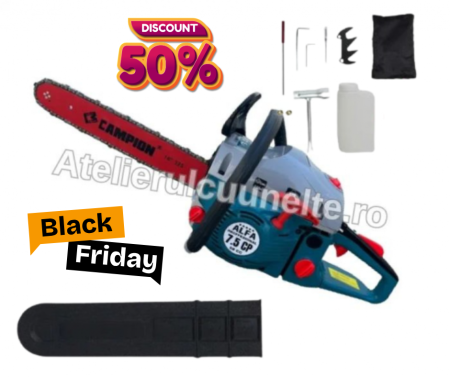 Drujbe Benzina - 7.5 CP ALFA 5 STELE Drujba pe Benzina Motofierastrau , 52 CMC, LAMA 40 CM