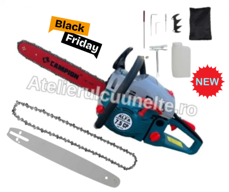 Drujbe Benzina - *MEGA-REDUCERE* 7.5CP ALFA 5 STELE 2 LAME 2 LANTURI Drujba pe Benzina Motofierastrau 52 CMC bu CAMPION