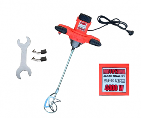 Malaxoare - 4400W MOTOYAMA MALAXOR AMESTECATOR MORTAR 1500RPM TIJA + PALETA INCLUSA PROFFESIONAL