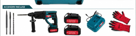 Ciocan Rotopercutor - * CADOU INCLUS * CIOCAN ROTOPERCUTOR CAMPION CU 2 ACUMULATORI 48V si 10AH - BRUSHLESS TECHNOLOGY