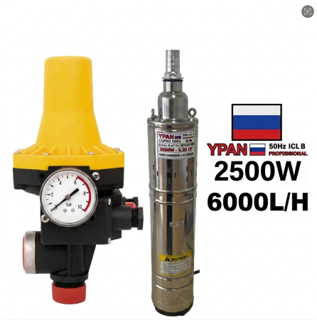 Pompe Submersibile - *POMPA + PRESOSTAT 6000L/H 2500W Ypan 160m refulare . presostat inclus