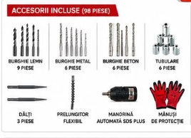 * CADOU INCLUS * CIOCAN ROTOPERCUTOR CAMPION CU 2 ACUMULATORI 48V si 10AH - BRUSHLESS TECHNOLOGY [2]