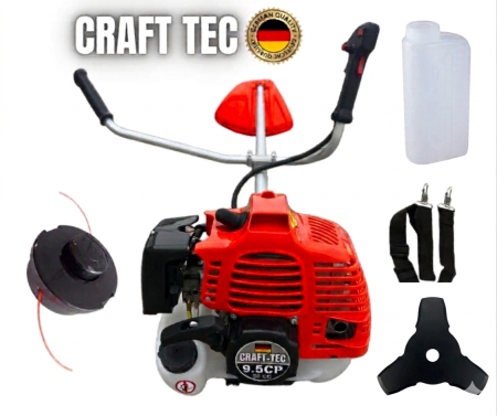 Motocoase pe Benzina - 9.5 CP CRAFT-TEC MOTOCOASA PE BENZINA EXTRA ACCESORII MOTOCOSITOARE PREMIUM