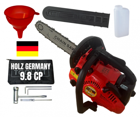 Toate Produsele - 9.8CP Drujba pe benzina de mana pentru constructii HOLZ MOTOFIERASTRAU 25cm, Easy Start