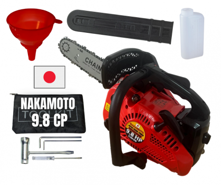Toate Produsele - 9.8CP Drujba pe benzina de mana pentru constructii NAKAMOTO MOTOFIERASTRAU 25cm, Easy Start