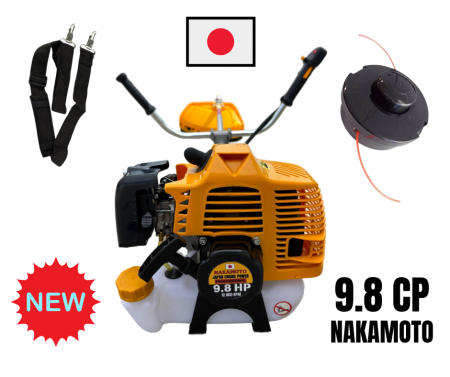 Motocoase si Masini Tuns Iarba - 9.8CP NAKAMOTO Motocoasa pe benzina , Japan Engine Power, 12.000 RPM