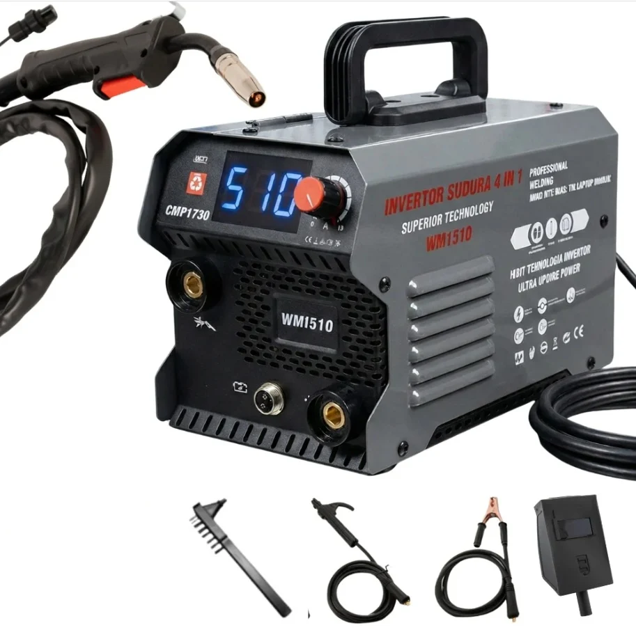 Aparate Sudură și Invertoare - Aparat de sudura tip Invertor cu sarma 510A, MMA MIG MAG TIG LIFT  afisaj digital, ventilat, URALMASH IGBT TEHNOLOGY ULTRA HYBRID POWER, CMP1730