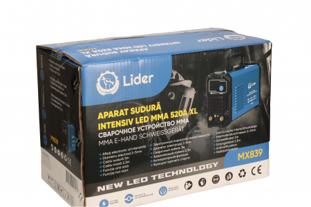 Aparat sudura tip Invertor 520Ah MMA LIDER afisaj electronic CABLURI SI MASCA [7]