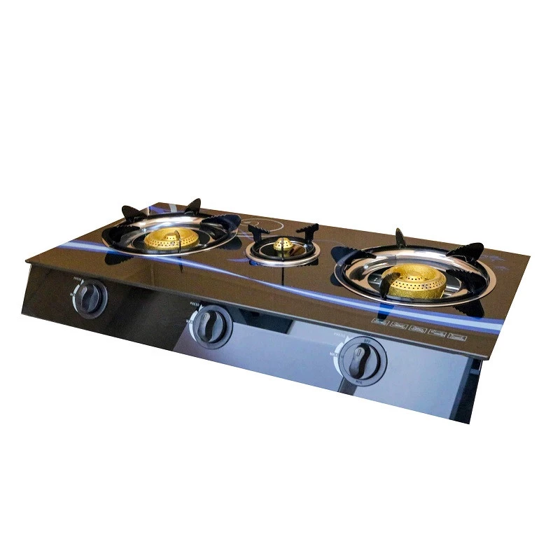 Uz Casnic - Aragaz 3 Ochiuri, Panou Sticla, Plita Gaz Butelie, Piezo-Electric Craft-Tec