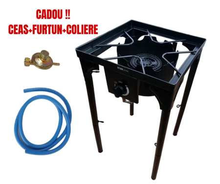 Uz Casnic - Pirostrie Arzator de exterior cu suport STARCOOK MX875, inaltime reglabila, 45x45x45-77 cm