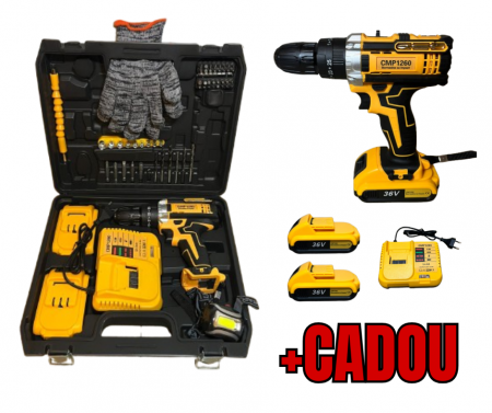 Toate Produsele - 48V / 8 AH BORMASINA CAMPION CU 2 ACUMULATORI, INCARCATOR SI ACCESORII + CADOU IN CUTIE