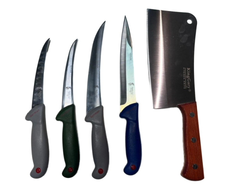 *CALITATE GERMANA* Set Complet de Cuțite pentru Macelarie Profesionale   - 5 PIESE [1]