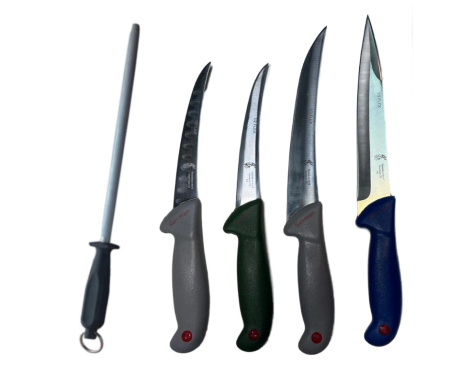 *CALITATE GERMANA* Set Complet de Cuțite pentru Macelarie Profesionale   - 4 PIESE + Masat măcelărie magnetic [1]