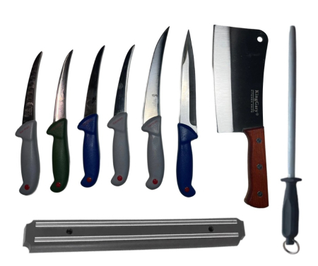 *CALITATE GERMANA* Set Complet de Cuțite pentru Macelarie Profesionale   - 9 PIESE [1]