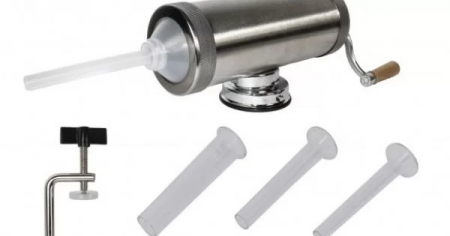 Carnatar Aparat Orizontal Umplut Facut Carnati Inox 2.5/3kg 3 Palnii Ventuza Prindere [3]