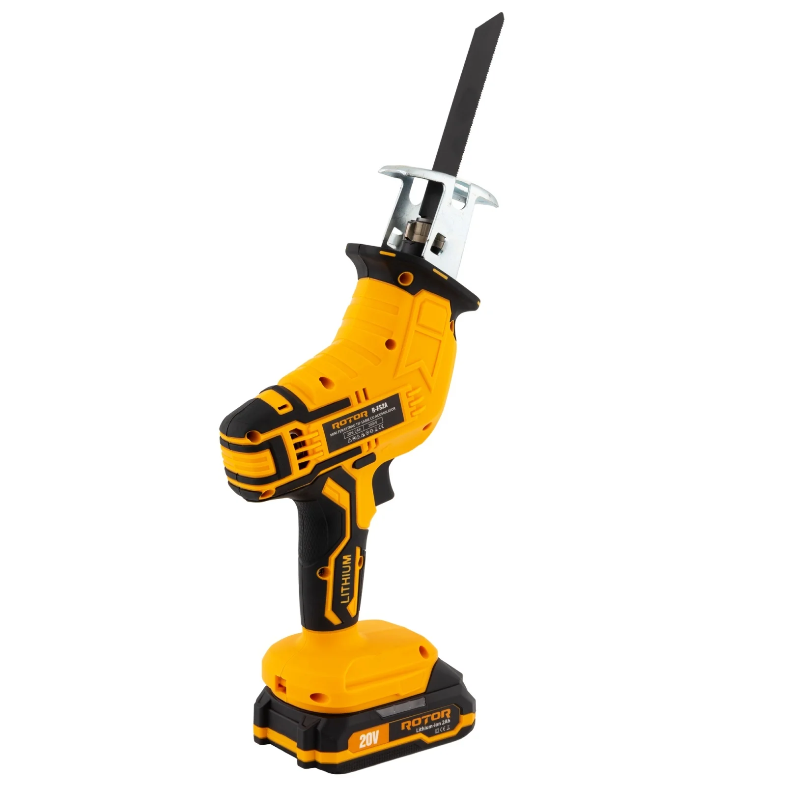 Mini fierăstrău Brushless tip sabie pendular cu acumulator R-FS2A 20V / 2Ah,  , 1 X ACUMULATOR, 3 X LAME [3]