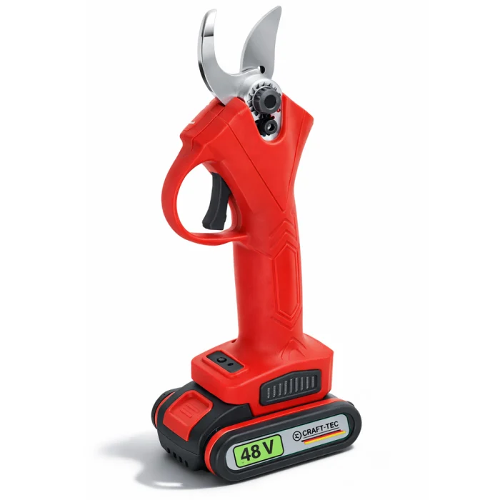 Foarfeca electrica cu 2 acumulatori 48V x 8AH, pentru gradina, diametru taiere 25mm, Valiza, CRAFT-TEC profesional [1]