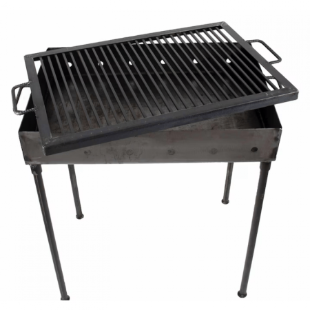 Uz Casnic - Gratar gradina camping 600x400mm, tabla 1.5mm, picioare demontabile