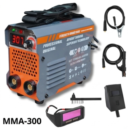 Toate Produsele - Invertor Aparat de sudura MMA300 CAMPION , 10-300A, Electrozi 1.6 - 5 mm, Protectie termica, Complet accesorizat, 220V CADOU OCHELARI AUTOMATI SUDURA