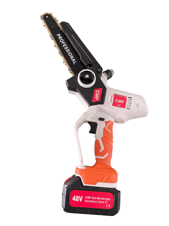 * LAMA 20 CM *Mini drujba electrica cu 2 acumulatori 48V si 10Ah , protectie lama, ungere automata CAMPION PROFESSIONAL [1]