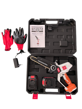 Mini Drujbe Acumulator - * LAMA 20 CM *Mini drujba electrica cu 2 acumulatori 48V si 10Ah , protectie lama, ungere automata CAMPION PROFESSIONAL