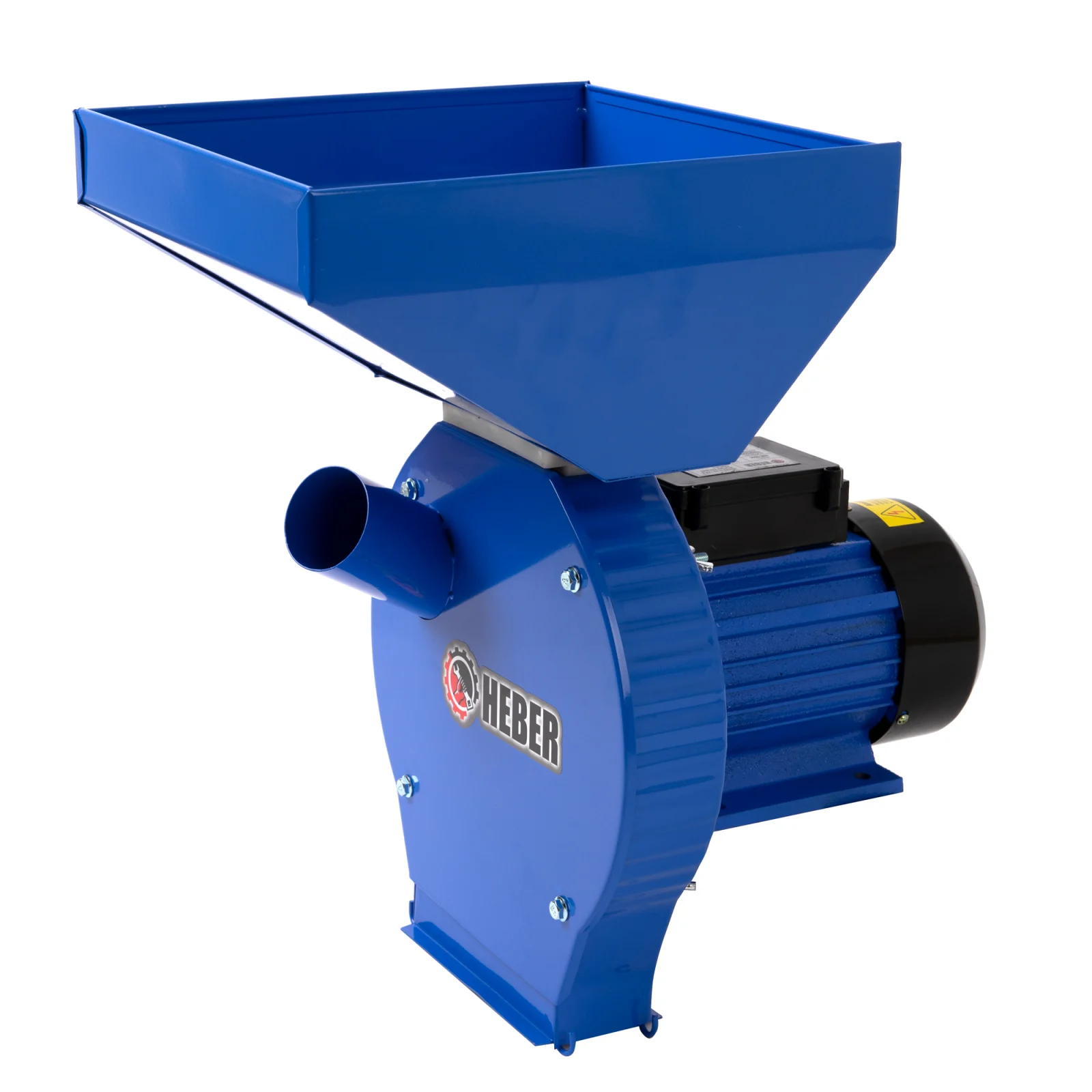 Toate Produsele - Moara electrica , HEBER®, motor 3,9 kw , pentru cereale si stiuleti (2 in 1), Cuva Mare,(100% cupru), 3000 rpm, 325 kg/h, 4 site de rezerva, 20 ciocanele
