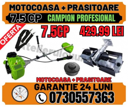 Toate Produsele - Motocoasa 8.5 CP CAMPION Motocositoare complet echipata PREMIUM + ADAPTOR PRASITOARE