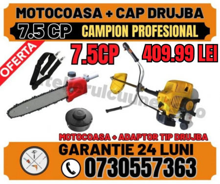 Toate Produsele - Motocoasa 8.5 CP CAMPION Motocositoare complet echipata PREMIUM! + ADAPTOR TIP DRUJBA