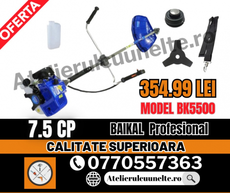 Toate Produsele - Motocoasa pe benzina 7.5 CP 5.5 KW  Motocositoare BAIKAL BK5500
