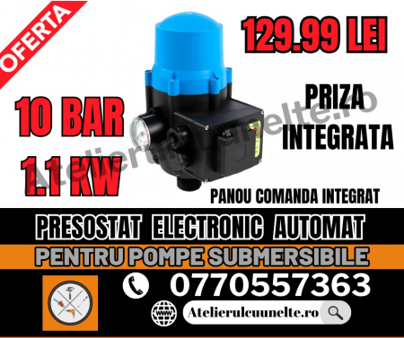 Toate Produsele - Presostat electronic automat Campion 1T, 1.1KW, 10bar