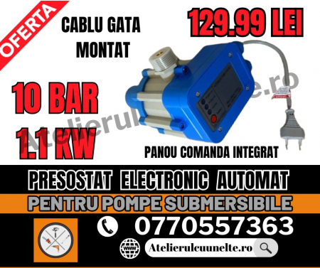 Toate Produsele - Presostat electronic automat Campion 1T, 1.1KW, 10bar