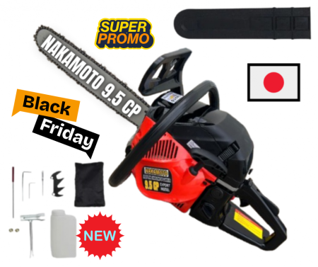 Drujbe Benzina - *PROFESIONAL* NAKAMOTO 9.8 CP JAPAN  MOTOFIERASTRAU, DRUJBA PE BENZINA CU LAMA 40 CM PROFFESIONAL