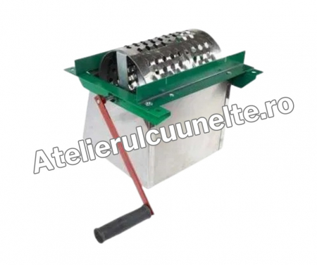 Razatoare fructe Koza-Nova MINI, Inox, cu tambur, manuala, >5kg la 60 rotatii, Cuva 6L, 250x250mm [1]