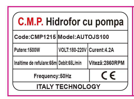 Set Hidrofor cu pompa autoamorsanta fonta 1500W  CAMPION PROFESSIONAL AUTOJET 100S, Inaltime refulare 65m, Debit  65L/min + Butelie Hidrofor 24 L [2]