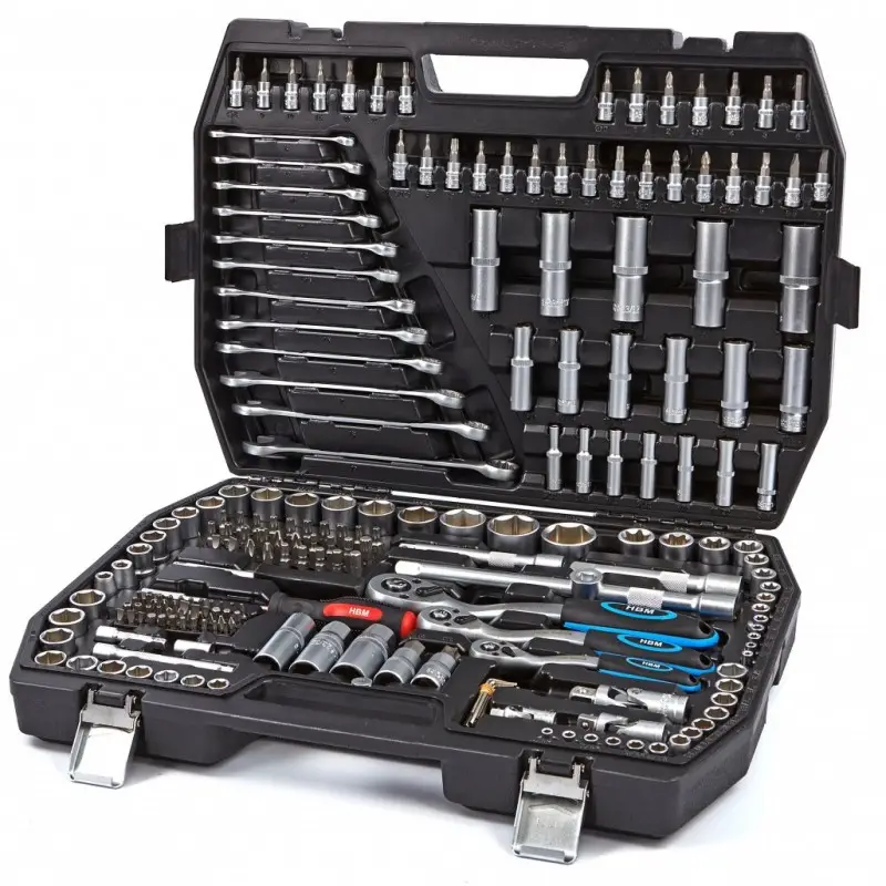 Auto - Trusa profesionala scule cu 216 piese tubulare cromate Chrome Vanadium