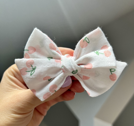 Fundite din bumbac - Fundita Anne White Cherry