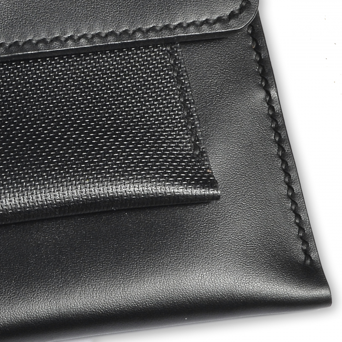 Geanta minimalista piele naturala neagra [4]