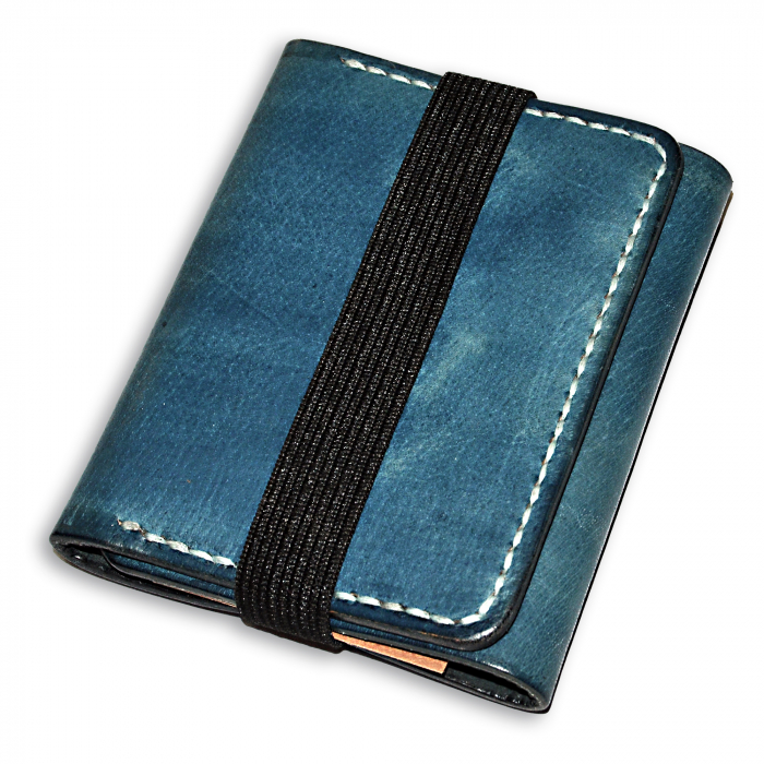Portofel de buzunar trifold piele naturala JEANS [1]