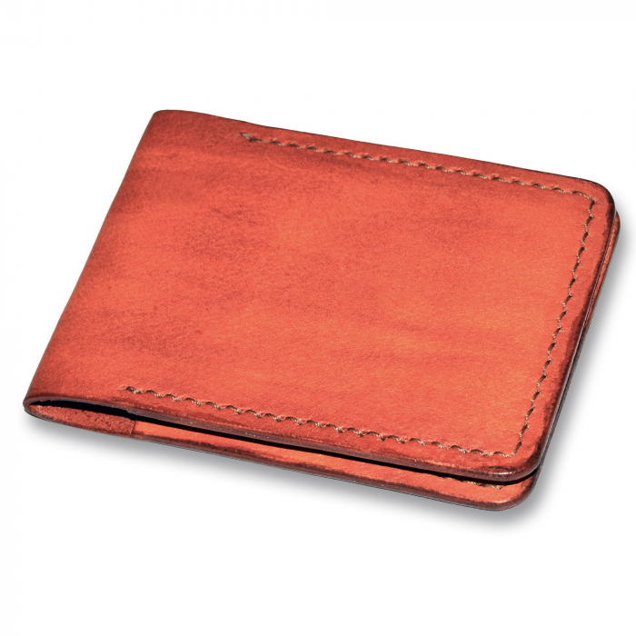 Portcard clasic orizontal piele naturala  lucrat manual maro antic [1]