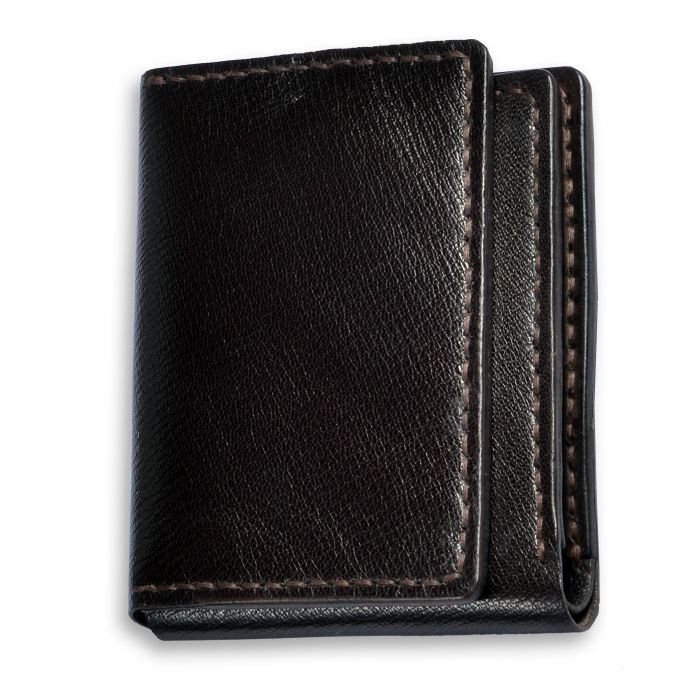 Portofel trifold piele naturala maro-bej [1]