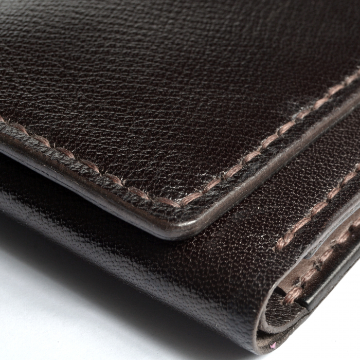 Portofel trifold piele naturala maro-bej [6]