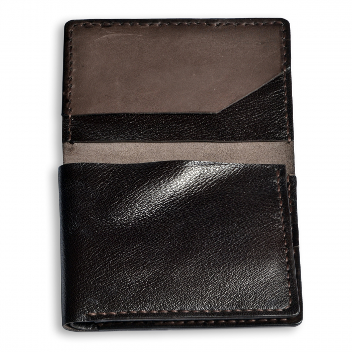 Portofel trifold piele naturala maro-bej [2]