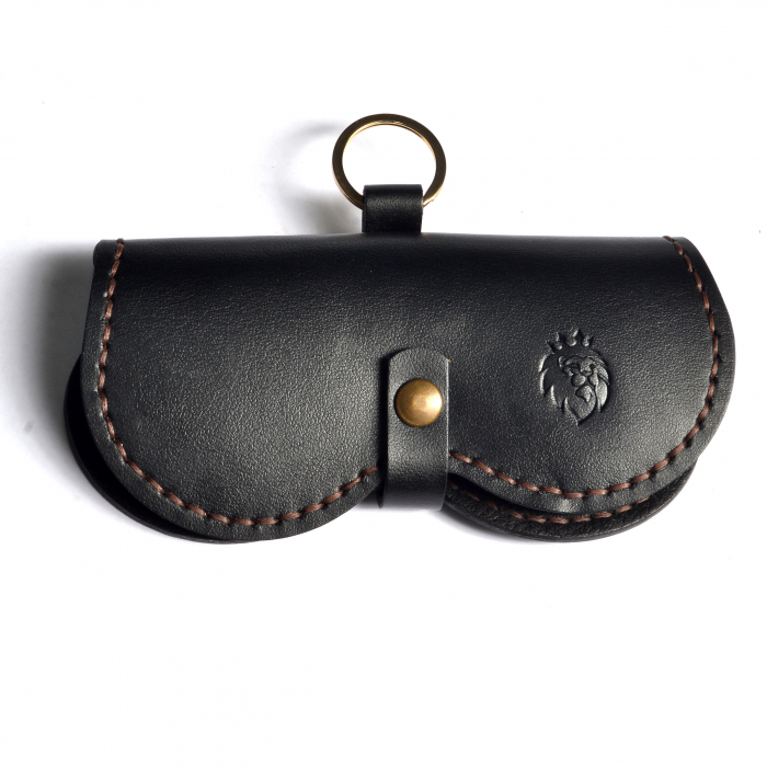 Toc ochelari minimalist piele naturala negru [1]