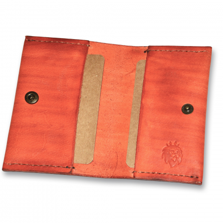 Portcard clasic vertical piele naturala lucrat manual [4]