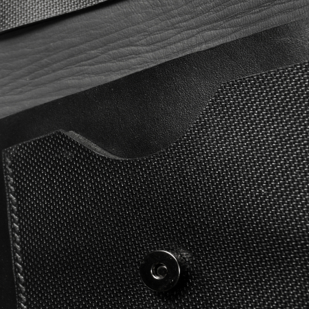 Geanta minimalista piele naturala neagra [5]